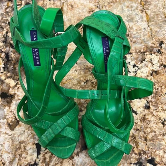 Ralph Lauren purple Label collection Shoes Collection alligator 🐊.Green 91/2 G18 - Picture 3 of 7